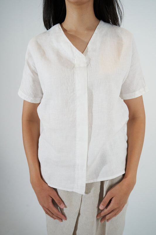 100% Linen shirt  - White