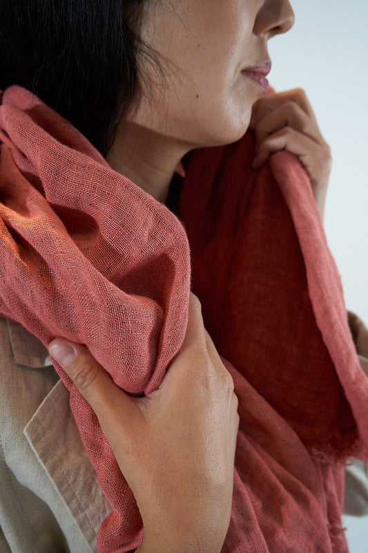 Scarf Double-Face Red-Pink